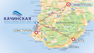 Гостиницы Севастополя на карте, как добраться
